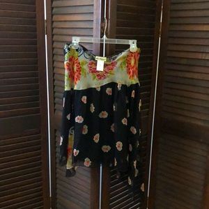 Italian silk tapered skirt